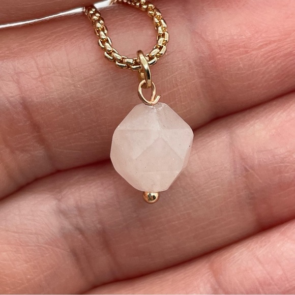 New Jolli Molli Layered Necklace Gold Tone Chain Quartz Stone Accent - Picture 5 of 6